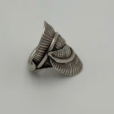 Closed Eye Silver Ring