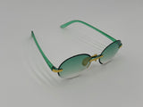 Green Oval Sunglasses