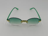 Green Oval Sunglasses