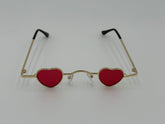 Gold Hearts Sunglasses