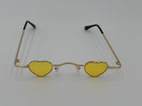 Gold Hearts Sunglasses