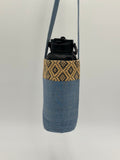 Blue Green Diamond Water Bottle Bag