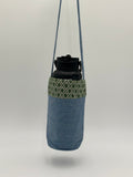 Blue Green Diamond Water Bottle Bag