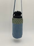 Blue Green Diamond Water Bottle Bag