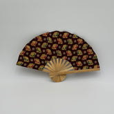 Mini Elephant Print Handmade Bamboo Fan