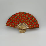 Mini Elephant Print Handmade Bamboo Fan
