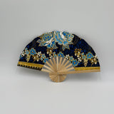 Floral Print Handmade Bamboo Fan