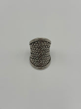 Woven Mesh Silver Ring