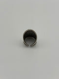 Woven Mesh Silver Ring