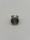 Woven Mesh Silver Ring