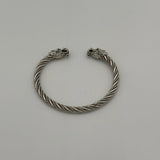 Silver Double Dragon Bracelet