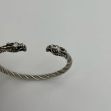 Silver Double Dragon Bracelet