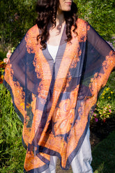 Purple Orange Shawl