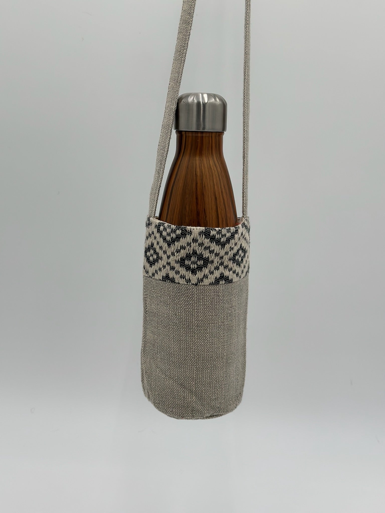 Grey White Diamond Water Bottle Bag