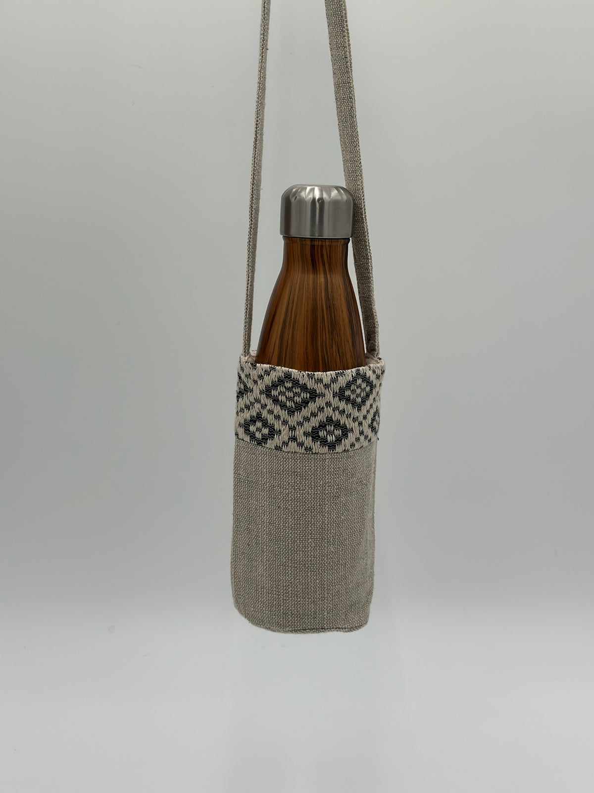 Grey White Diamond Water Bottle Bag