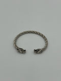 Silver Double Dragon Bracelet