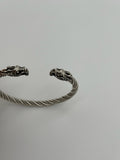 Silver Double Dragon Bracelet