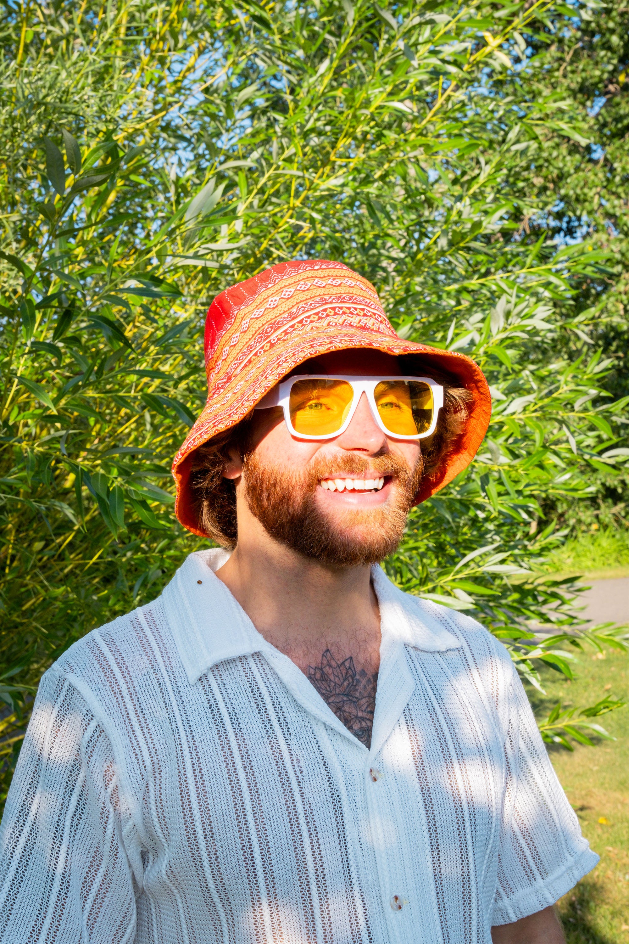 Traditional Hill Tribe Fabric Bucket Hat